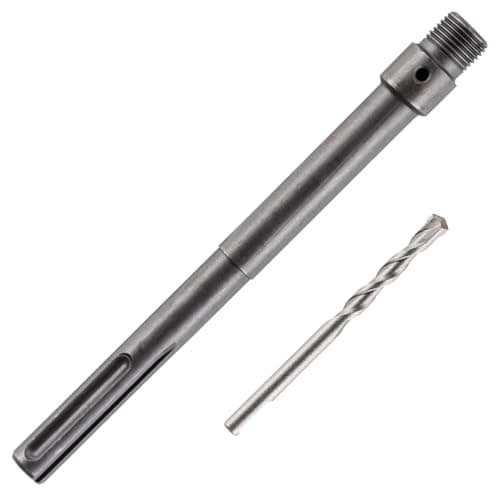 Image of Rennie Tool Company 250mm SDS Max Adapter and Tungsten Carbide Drill Bit - 8mm Pilot Drill for TCT Core Drill, Carbide Tipped Drill Bit For Concrete, Masonry, Brick and Aerated Block