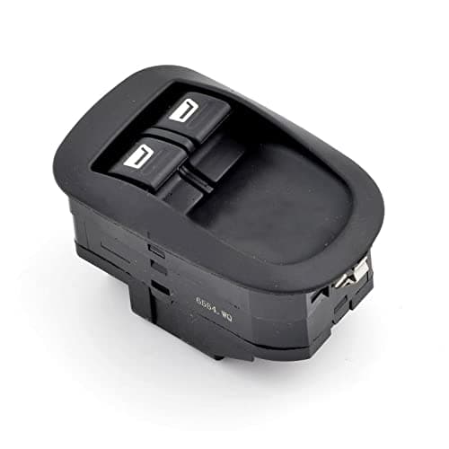 Image of Seintech Electric Window Control Switch - Acrylonitrile Butadiene Styrene - Front Right Driver Side O/S - Compatible fit for Peugeot 206 6554WQ Uk Seller