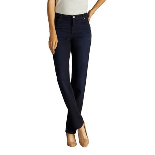 Image of Lee Women's Relaxed Fit Straight Leg Jeans, Niagara, 8 UK