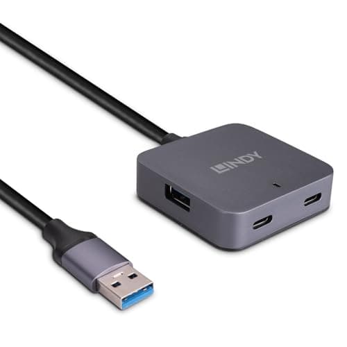 Image of Lindy 10m 4 Port USB 3.0 Hub USB Type A 2 Type C USB 3.2/3.1