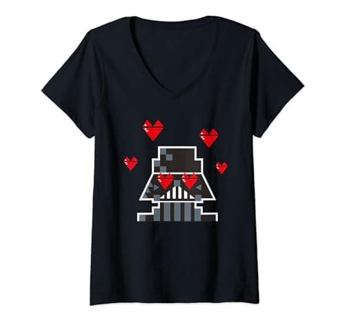 Image of Star Wars Valentine's Vader In Love V-Neck T-Shirt