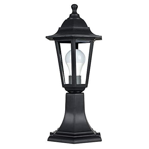 Image of MiniSun | Traditional Black Lamp Post Lantern | Post Lights, Home Décor & Improvement Essential | Includes 6W LED Bulb [3000K Warm White] | Mains Wired