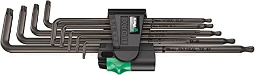 Image of Wera 05024460001 967 TX XL Torx Laser Long L-key set, Black, TX 8-40