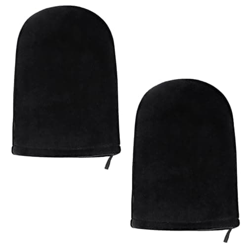 Image of KEYRI 2 PCS Tanning Mitt Washable Self-tanning Application Mitt with Smooth and Even Effect Reusable Double-sided Tanning Mitt for Sunscreen Tan Mitt Glove Fake Tan Mitt for Sunbathing (Black)