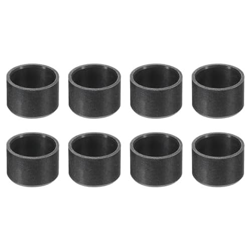 Image of sourcing map 8Pcs Sleeve Bearing Plastic Bushings ID 10mm x OD 12mm x Length 8mm POM Wrapped Oilless Bushing (Black)