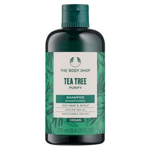 Image of The Body Shop Tea Tree Purify Shampoo (1x 250ml), Clarifying Shampoo for Oily Hair & Scalp, Cleansing & Balancing Shampoo with Community Fair Trade Tea Tree Oil
