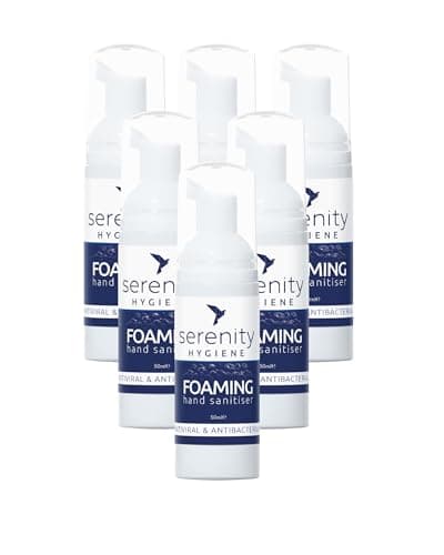 Image of Hand Cleansing Sanitiser Foam, No Alcohol Foaming Hand Sanitizer Dispenser - Unscented - 50ml Pack of 6