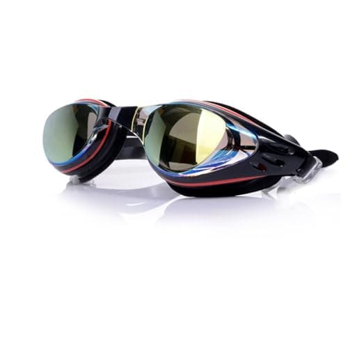 Image of SkyFace Wide Vision Swimming Goggles Adult Dioptres: 0 to -8.0, Optical Swimming Goggles Adult Adjustment Anti-Fog Anti-Leak UV Protection for Men Women with Storage Case (-5.0)
