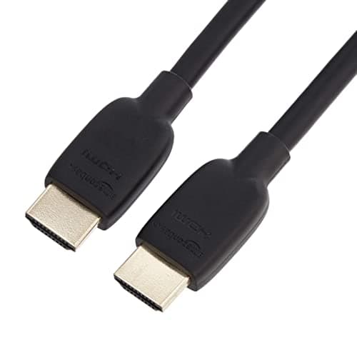 Image of Amazon Basics HDMI Cable, 48Gbps Certified Ultra High Speed, 8K@60Hz, 4K@120Hz, Gold-Plated Plugs, Ethernet Ready, 1.8 m, Black