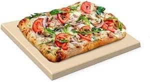Image of Vintage Gourmet® Cordierite Pizza Classic Baking Stone 12 Inch x 15 Inch (30cm x 38cm) Oblong Professional Stone 15mm Thickness for The Best Pizza