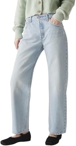 Image of Levi's Women's Jeans 501 90s Ankle in Cotton, Straight Fit, Blue (By Your Side), W25/L27