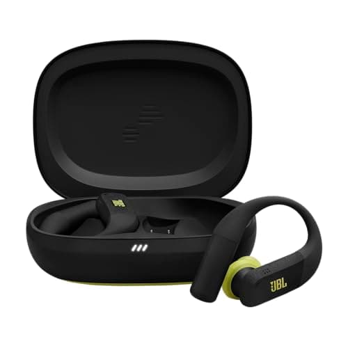 Image of JBL Endurance Peak 4 Noise Cancelling In-Ear True Wireless Sport Earbuds with Bluetooth, 48-Hour Battery Life, TwistLock Secure Fit, IP68 Waterproof & Dustproof, JBL Pure Bass Sound, Black & Lime