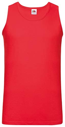 Image of Fruit of the Loom Valueweight 61-098-0 Men’s Athletic Vest, Tank Top - Red - Small