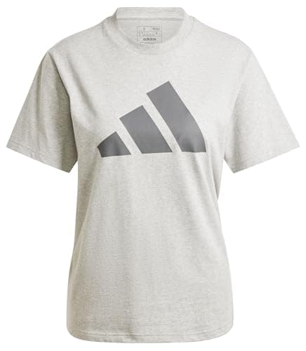 Image of adidas Women's PWR 3 Graphic TEE, Medium Grey Heather, S
