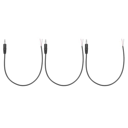 Image of sourcing map 3pcs 3.5mm Male Jack to Bare Wire Open End Replacement TRS 3 Pole Stereo 1/8" Audio Cable Plug Jack for Earphone Headphone Cable Repair, 0.30m