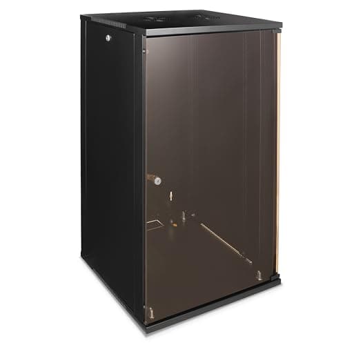Image of Platinum Enclosures 15u 450mm Wall mounted or Floor Standing Data Cabinet, 19 Inch Storage Rack for Home Office, Removeable Side, Lockable Door and Sides