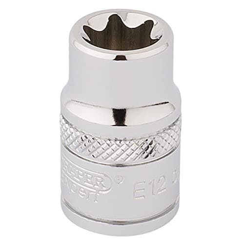 Image of Draper 34187 TX-Star 3/8 Inch Square Drive E12 Socket, Blue