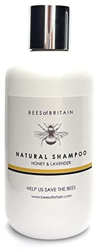 Image of BEES of BRITAIN Honey & Lavender Gentle Shampoo – with Pure Wildflower Honey & Organic Aloe – pH 5.5 Sensitive Scalp – Moisturising Botanical Hair Wash – 99% Natural Origin – UK Made – 250ml