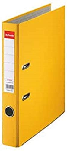 Image of Esselte A4 Lever Arch File, Yellow, Plastic, Pack of 1, 81191