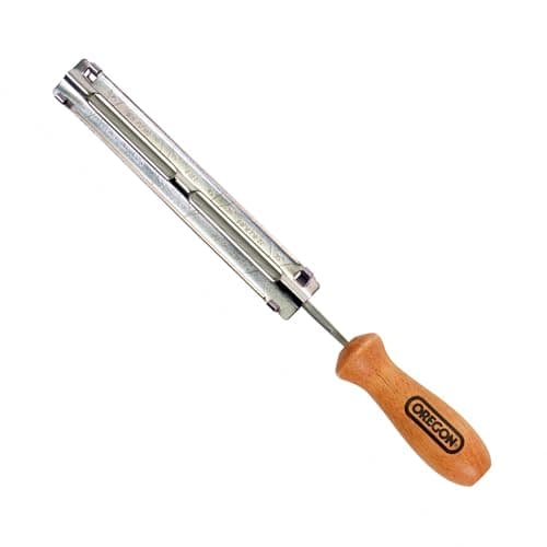 Image of OREGON 7/32-Inch (5.5 mm) Chainsaw File and Holder with Angle Guides to Sharpen 3/8", .404" Chainsaw Chains (Q13252C)
