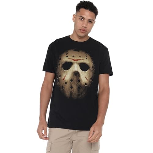 Image of Friday The 13Th Jason Voorhees Large Face Mask Unisex T Shirt, Black, XXXXX-Large