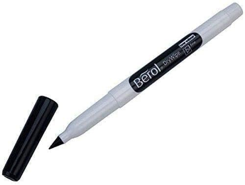 Image of Berol Drywipe Whiteboard Marker Fine Nib - 5 Black Ink Pens