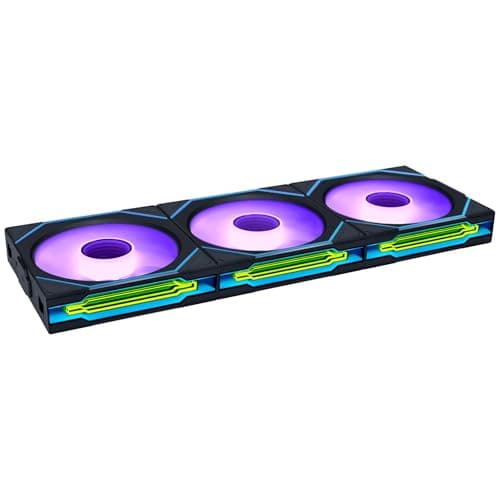 Image of Lian Li UNI FAN SL-INF WIRELESS Reverse Blade 120mm Black | Triple Pack PWM Case Fans With Controller, ARGB Lighting & Infinity Mirror, Interlocking Design, High Airflow, Quiet Operation