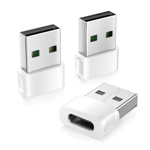 Image of BASESAILOR USB to USB C Adapter 3Pack,iPhone 17 Air 16 Car Charger Plug,Type C Female to USBA Male Block Converter for New Apple 17e 16e 15 Pro Max Plus,Airpod 4/Pro 3,iPad Mini 7,iWatch 11,Galaxy S26