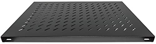 Image of Intellinet 19 Inch Fixed Shelf, 1U, 800 mm Depth, Heavy-Duty, Max 100 kg, Black