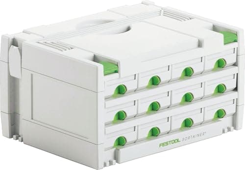 Image of Festool 491986 Sys 3-SORT/12 Sortainer, White, 21.5 cm*39.5 cm*29.5 cm