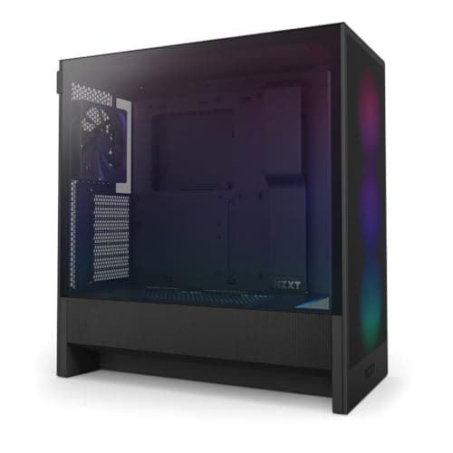 Image of NZXT H5 Flow RGB - Compact ATX Mid-Tower PC Gaming Case - High Airflow - F360 RGB Core (CV) Included - 360mm Front & 240mm Top Radiator Support - Cable Management - Tempered Glass - Black