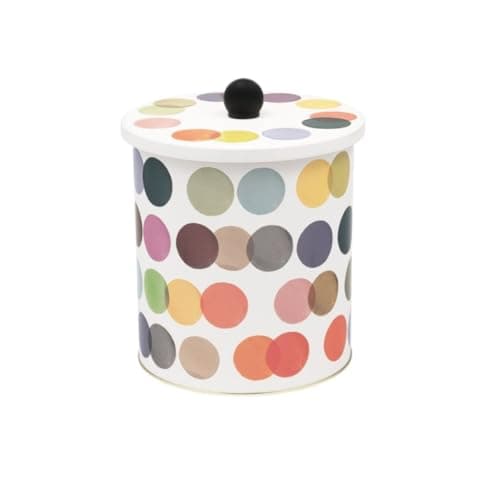 Image of Emma Bridgewater Colour Palette Biscuit Barrel, Spongeware Design, 20.5 x 15.5 cm, Multicolor, Metal, Storage Container, Kitchen Storage