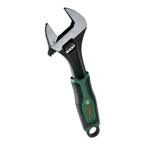Image of Bosch Adjustable Wrench 8 Inch/ 200mm (High Quality and Robustness; Long Lifetime; Softgrip; Smooth Opening up to 30mm)