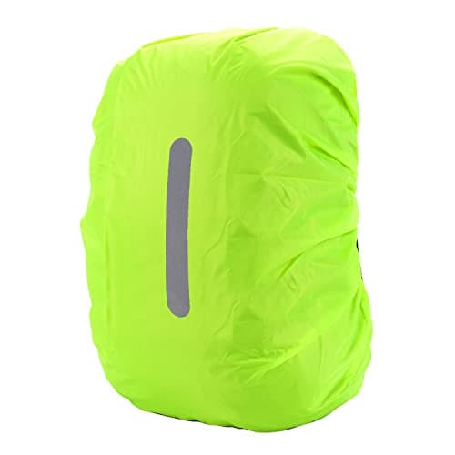 Image of HYCOPROT Waterproof Backpack Rain Cover with Reflective, High Visibility Foldable Ultralight Dust and Rain Cover Rucksack for Hiking Camping Touring Cycling (Yellow, L)