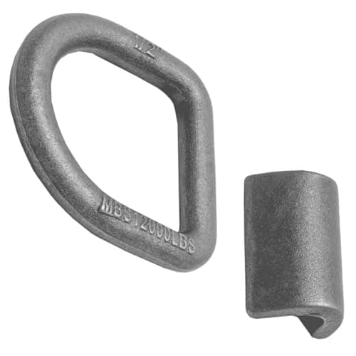 Image of KHBUAB Heavy Duty Weld on D Rings Tie down Anchors for Truck Bed Cargo and Kayaks, Steel Forged 1/2 Inch Weld on Hook Ring Decoration, Easy to Store and Secure Load for Dock and Trailer