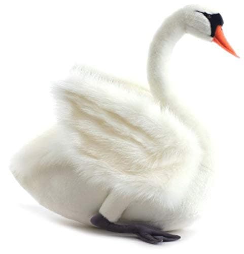 Image of Plush Soft Toy White Swan by Hansa. 29cm.