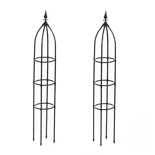 Image of Garden Gear Metal Obelisk, Plant Support for Climbing Plants & Vegetables, 1.2m or 1.6m (1.2m Metal Obelisk, 1)