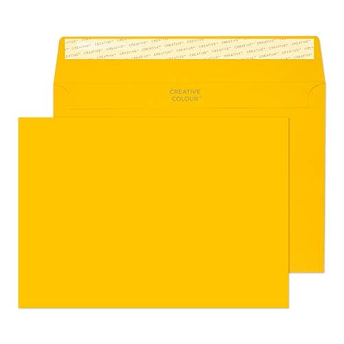 Image of Blake Creative Colour C5 162 x 229 mm 120 gsm Peel and Seal Wallet Envelopes (45304) Egg Yellow - Pack of 25