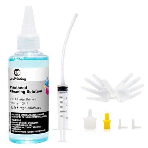 Image of JoyPrinting Printhead Cleaner Kit for All Inkjet Printers, Printer Nozzle Cleaning Kit Compatible for All Print Heads of Printers Epson/HP/Canon/Brother/HP/Lexmark/Kodak and Samsung 100ml (1-Pack)