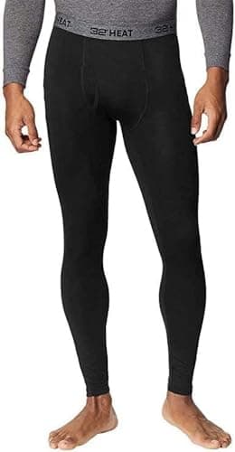 Image of 32 Degrees Men's 2-Pack Performance Lightweight Thermal Baselayer Legging Pant, Black/Black, Large