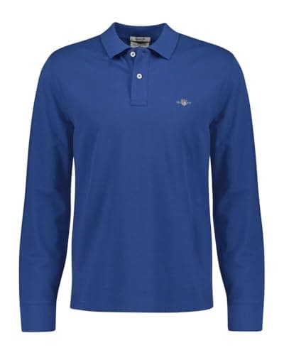 Image of GANT REG Shield LS Pique Rugger, Blue (Vintage Blue), XXL