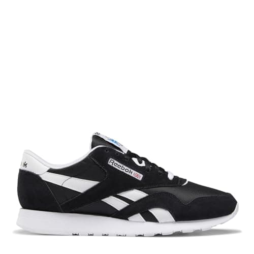 Image of Reebok Women Classic Nylon Sneaker, Core Black/FTWR White/FTWR White, 3