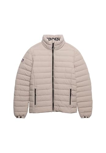 Image of Superdry Fuji Print Padded Jacket Anorak, Chateau Grey, S for Men, Chateau Grey, S