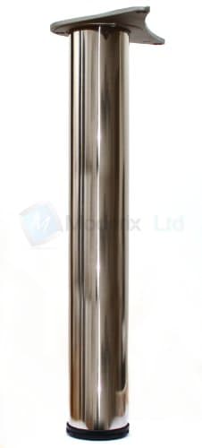 Image of Adjustable Breakfast Bar Worktop Support Table Leg 710, 820, 1100 (710 mm, Brushed Chrome)