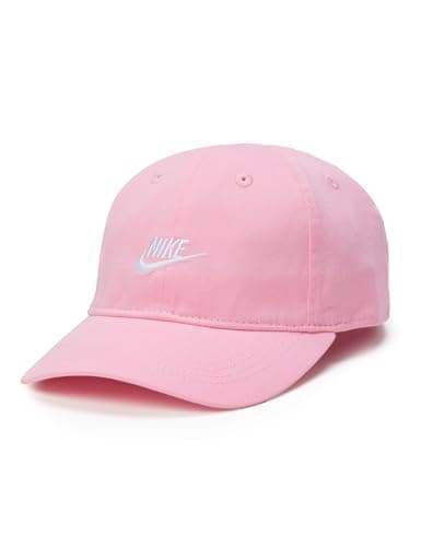 Image of NIKE Unisex Kids - with Semi-Curved Visor Adjustable Back Closure Snag Stitched Logo in The Center, A8f-Pink, One Size Hat, A8f-Pink