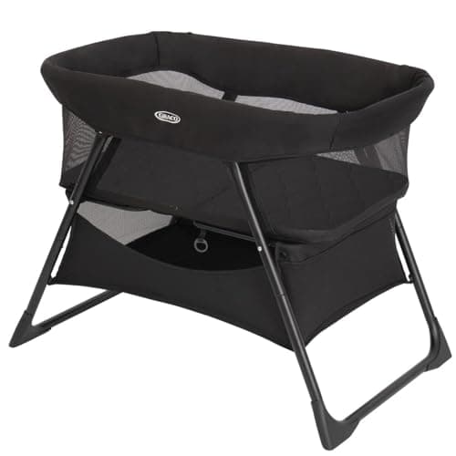 Image of Graco Side-by-Side Bedside Bassinet/Crib Keeping Baby Close to You, Folds Down Small, Night Sky Fashion