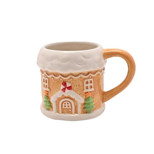 Image of Widdop Santa & Friends Ceramic Mug – Gingerbread House Cup – Festive Christmas Drinkware – Seasonal Gift Idea