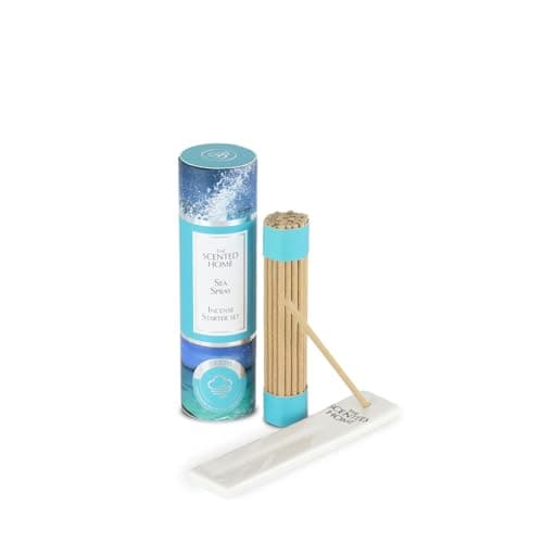 Image of Ashleigh & Burwood Sea Spray Mini Incense Set 37 premium-quality miniature incense sticks, one miniature ceramic holder