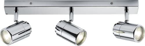 Image of Knightsbridge 230V IP44 GU10 Triple Bar Spotlight - Chrome