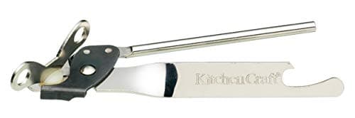 Image of KitchenCraft Butterfly Can Opener, Stainless Steel, Safety and Comfort, 17.5 x 3.5 x 2cm, Silver